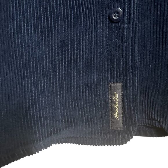 Aime Leon Dore Navy Blue Ribbed Cotton Corduroy Overshirt Shacket Jacket Size S - Picture 5 of 11